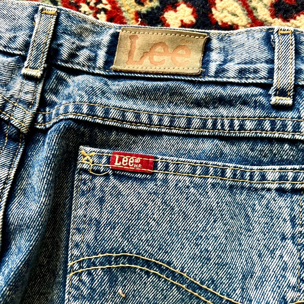 Vintage Lee Women’s Super High Waisted Denim Grunge Jeans Faded Acid Wash